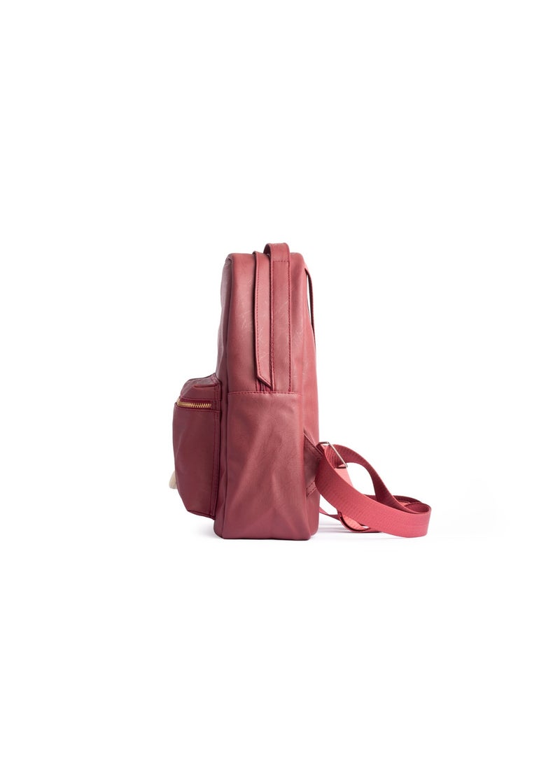 Ar supply Ar Roots Women’s Minimalist Faux Leather Backpack – Chic Textured Everyday Rucksack with Tablet Sleeve & Water Bottle Holder – Lightweight Travel & Commuter Bag – Large Capacity - Image 3